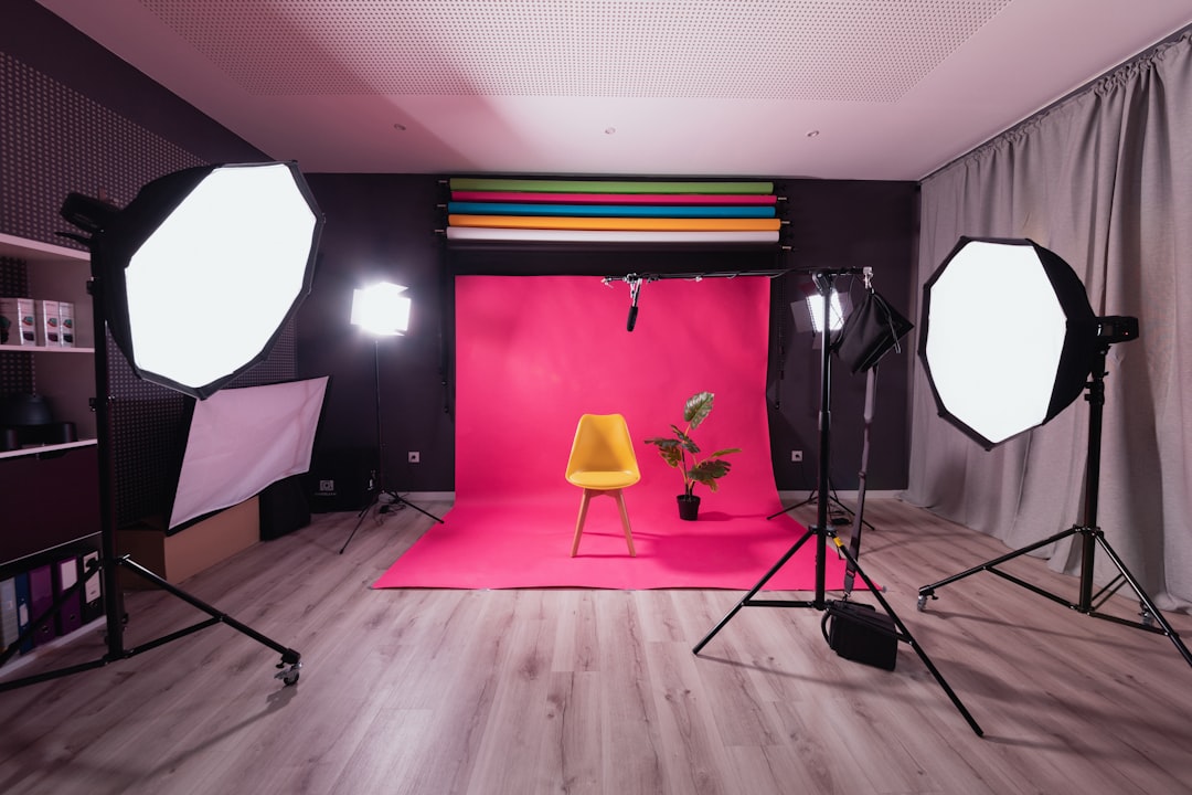 The studio space with seating and daylight